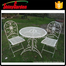white cast iron bistro dinning set metal mesh chair outdoor